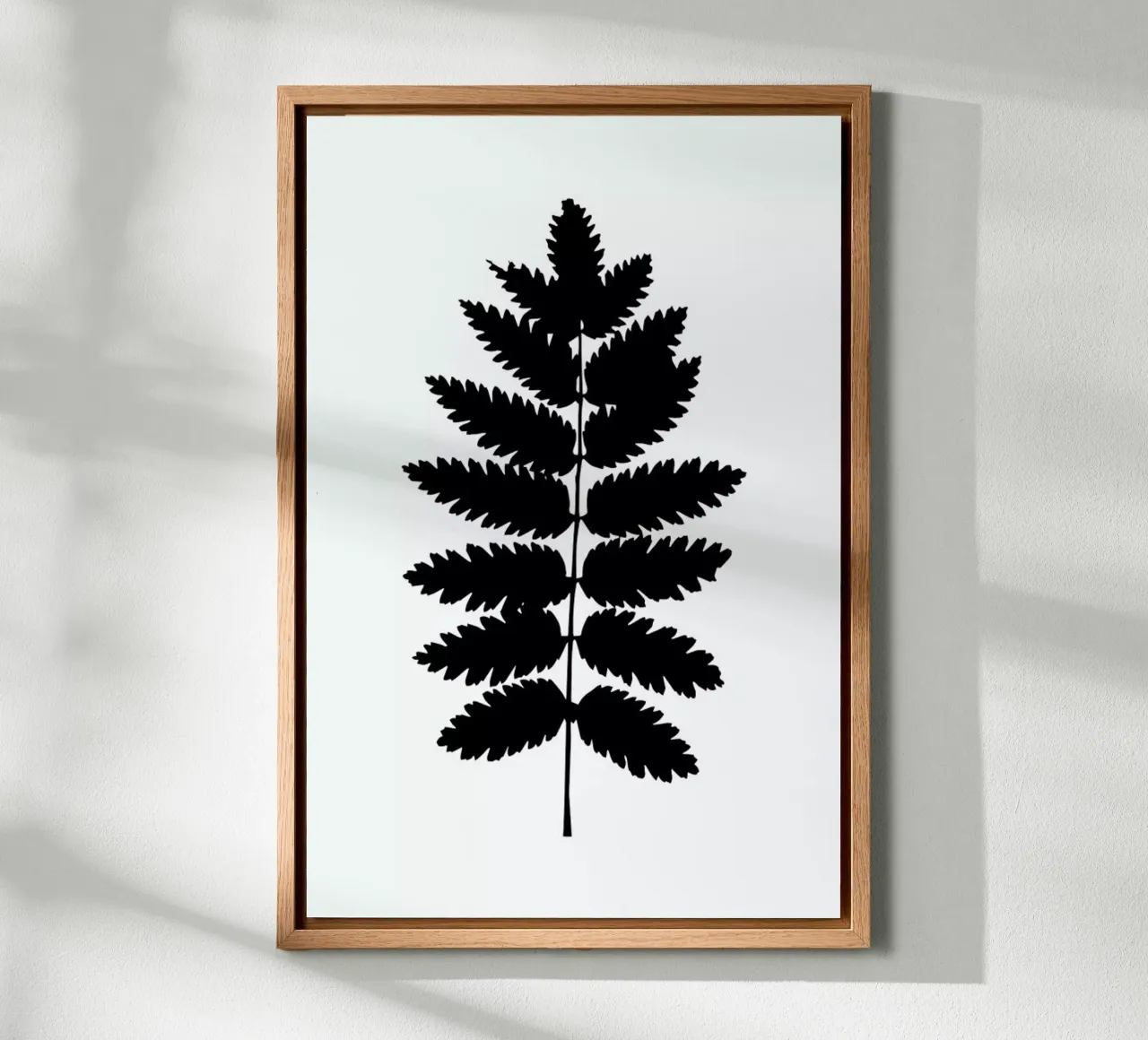 Leaf Specimen Fern tela con Cornice a cassetta da Oh Darling