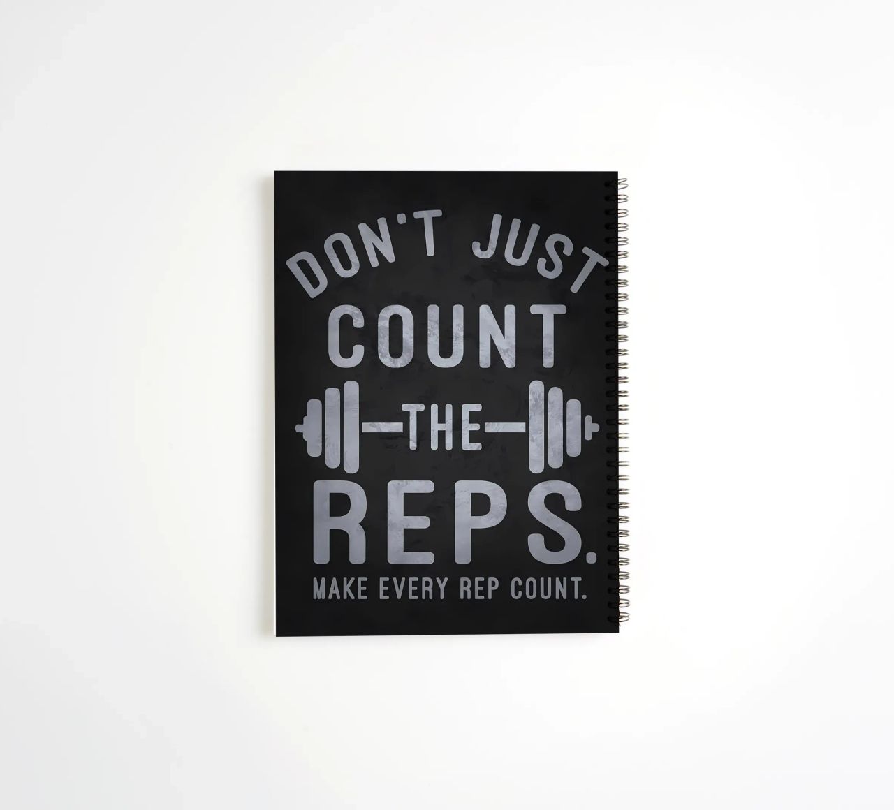 Make Every Rep Count Gym spiral notebook by Bassy