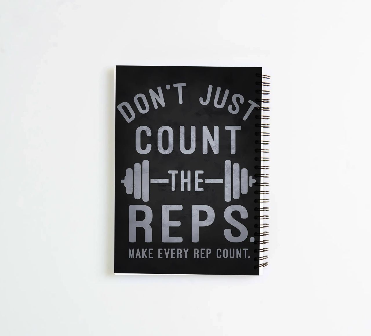 Make Every Rep Count Gym spiral notebook by Bassy