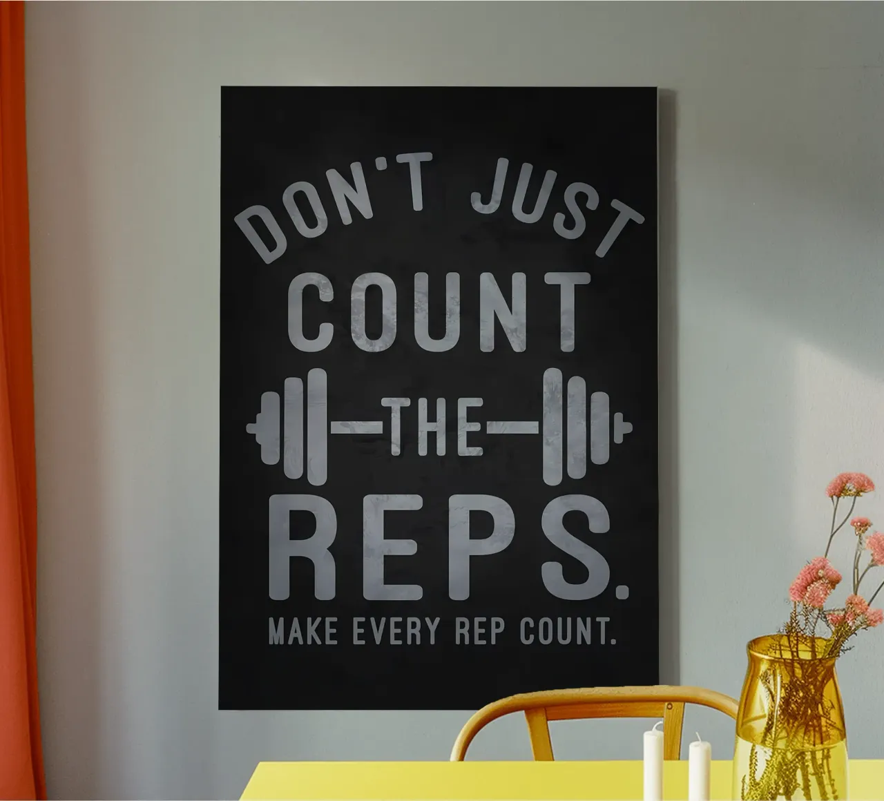 Faites en sorte que chaque répétition compte Gym toile de Bassy