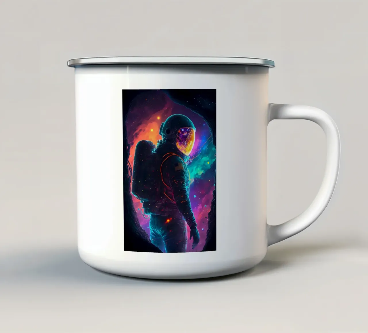 Lo spazio è selvaggio tazza in smalto da Mikesell