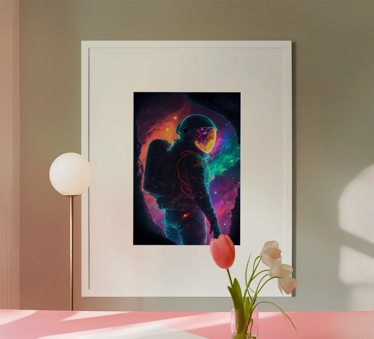 Lo spazio è selvaggio poster con telaio in plastica da Mikesell