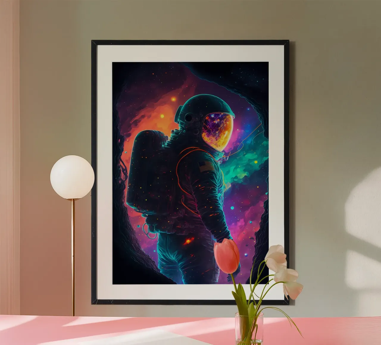 Lo spazio è selvaggio poster con telaio in plastica da Mikesell