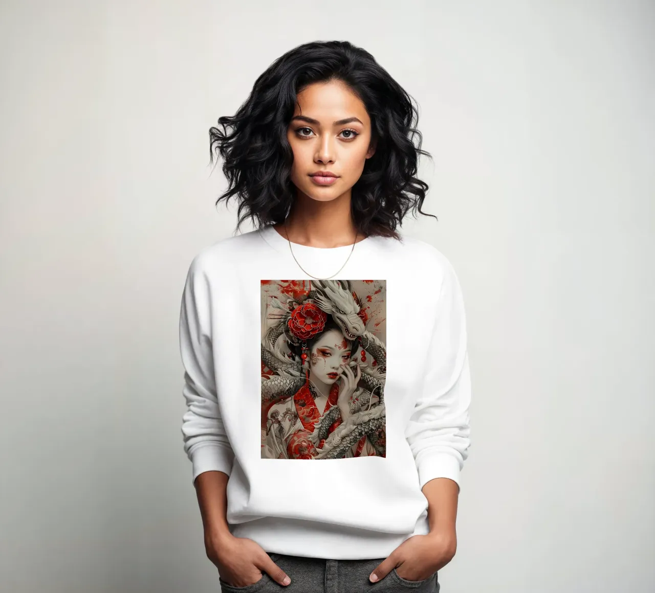 Geisha Samurai giapponese felpa da Ginnery