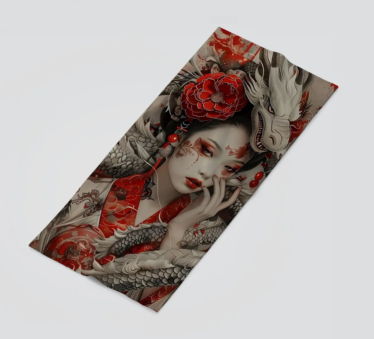 Geisha Samurai giapponese telo mare da Ginnery