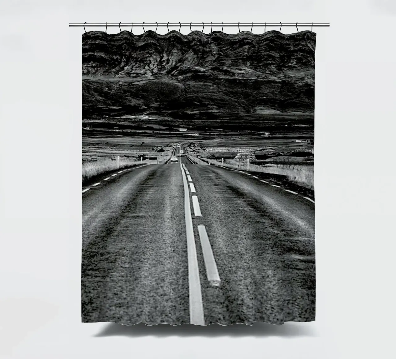 Road to the Mountains shower curtain by anderm