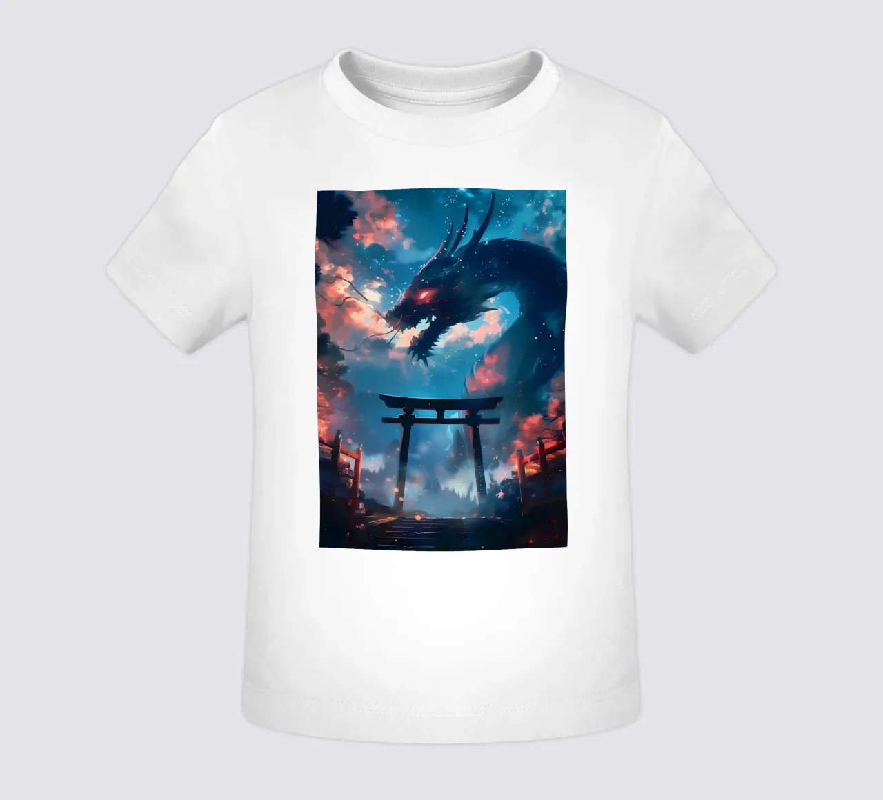 Mythic Torii Gate Dragon baby t-shirt by Ginnery