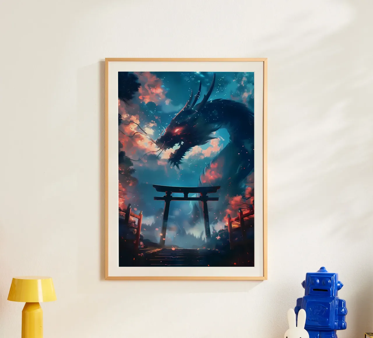 Mythic Torii Gate Dragon hahnemühle by Ginnery