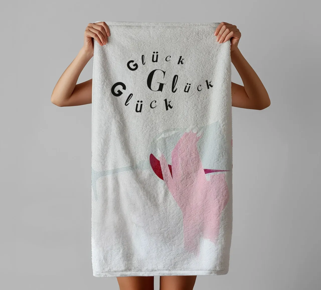Glück Glück Glück asciugamano da bagno da Amy & Kurt