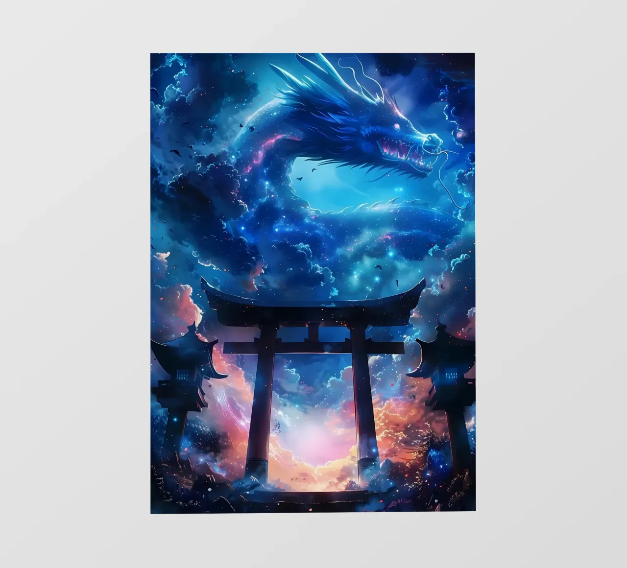 Mythischer Torii-Tor-Drache PVC Plane von Ginnery