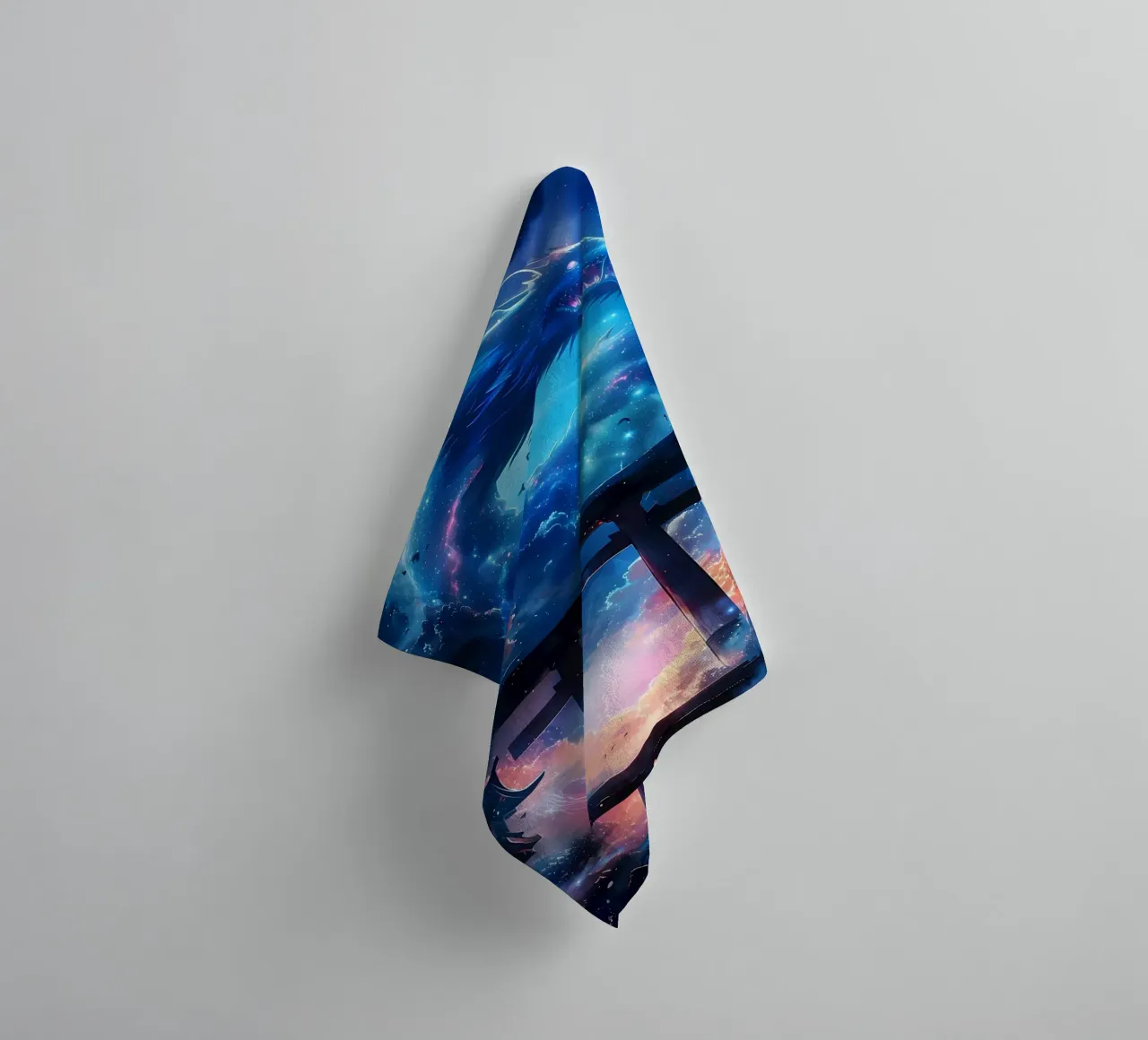 Mythic Torii Gate Dragon towel by Ginnery