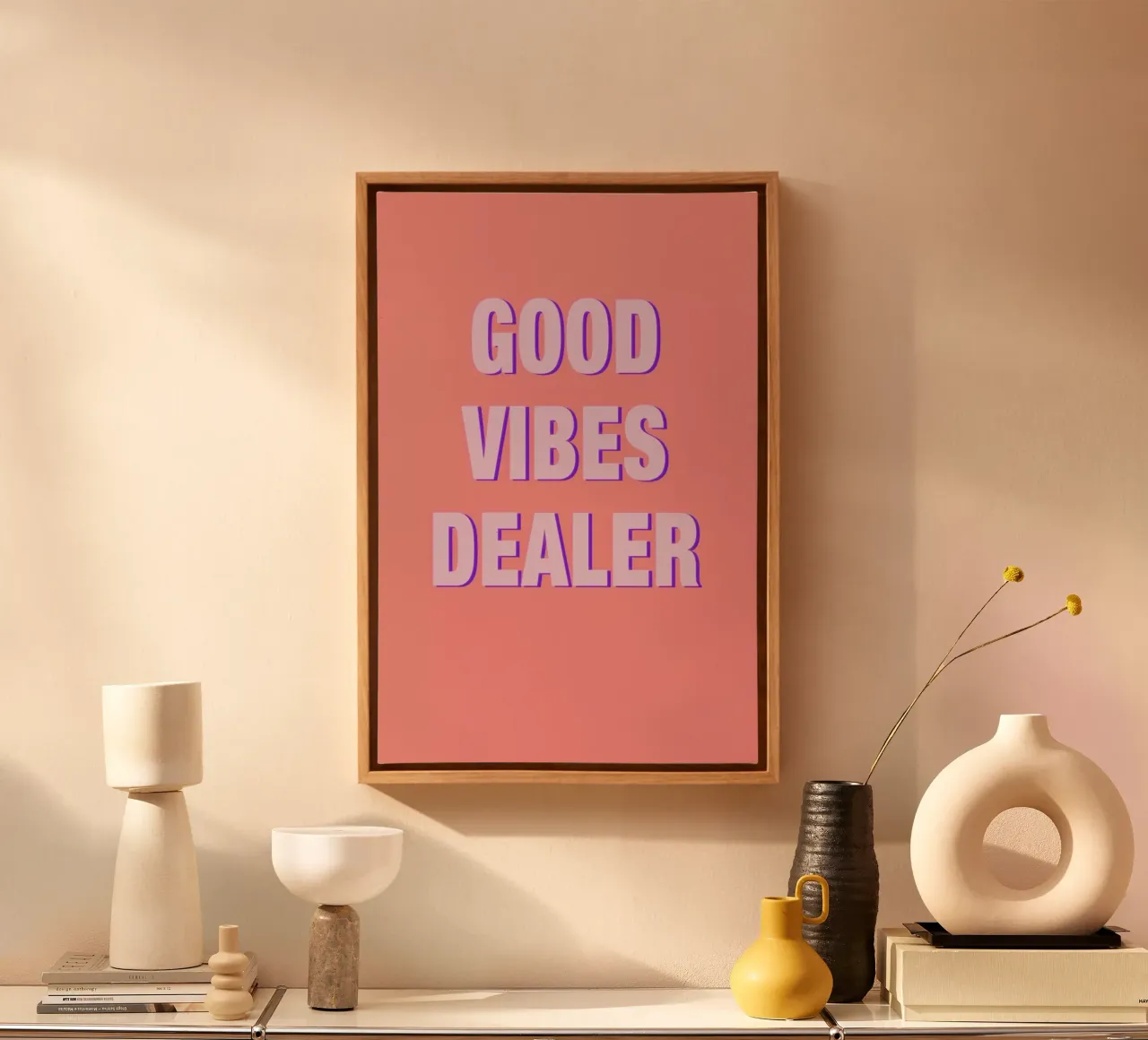 Good Vibes Dealer tela con Cornice a cassetta da Vasare Nar