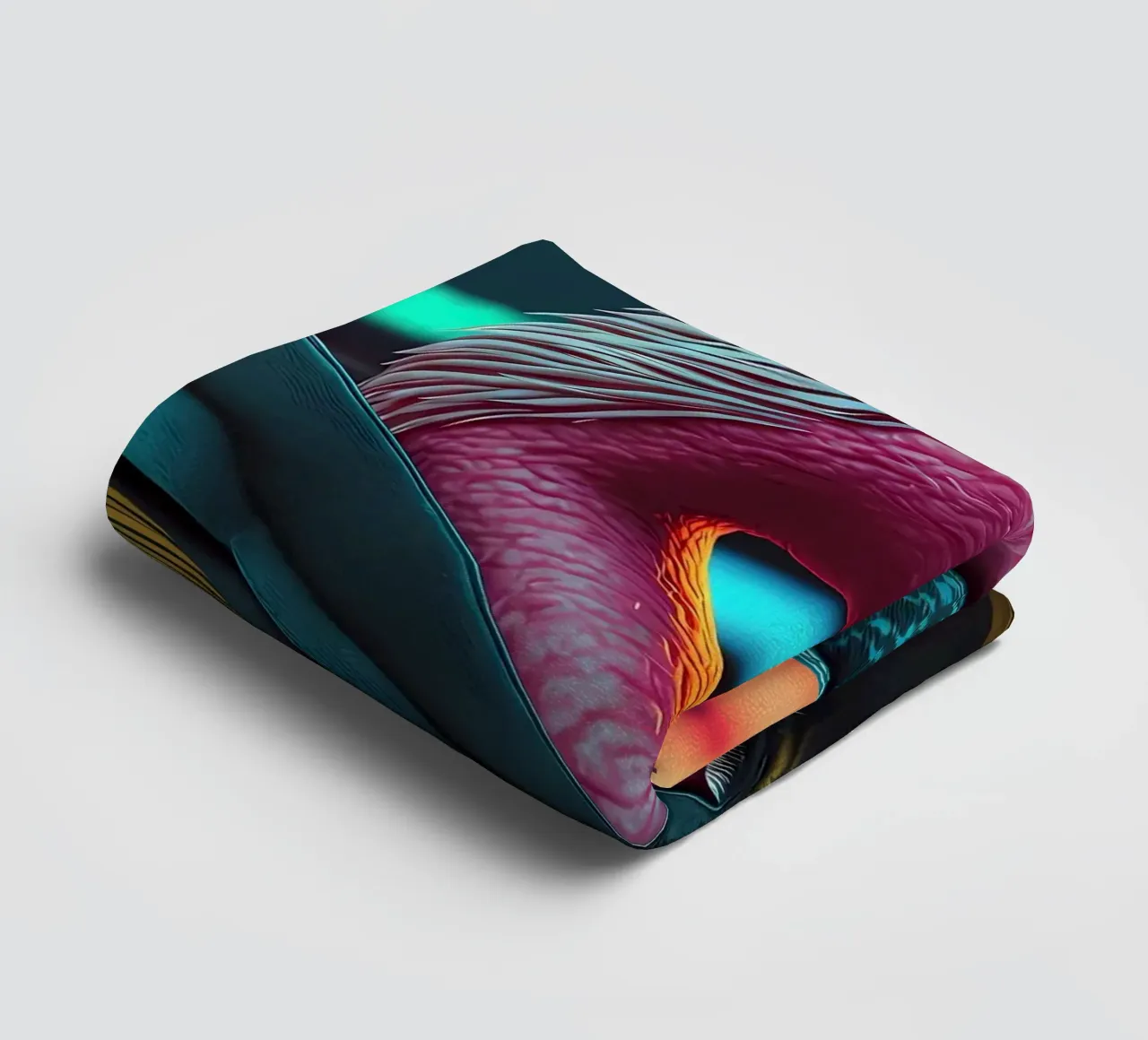 Portait of Flamingo towel by Mikesell