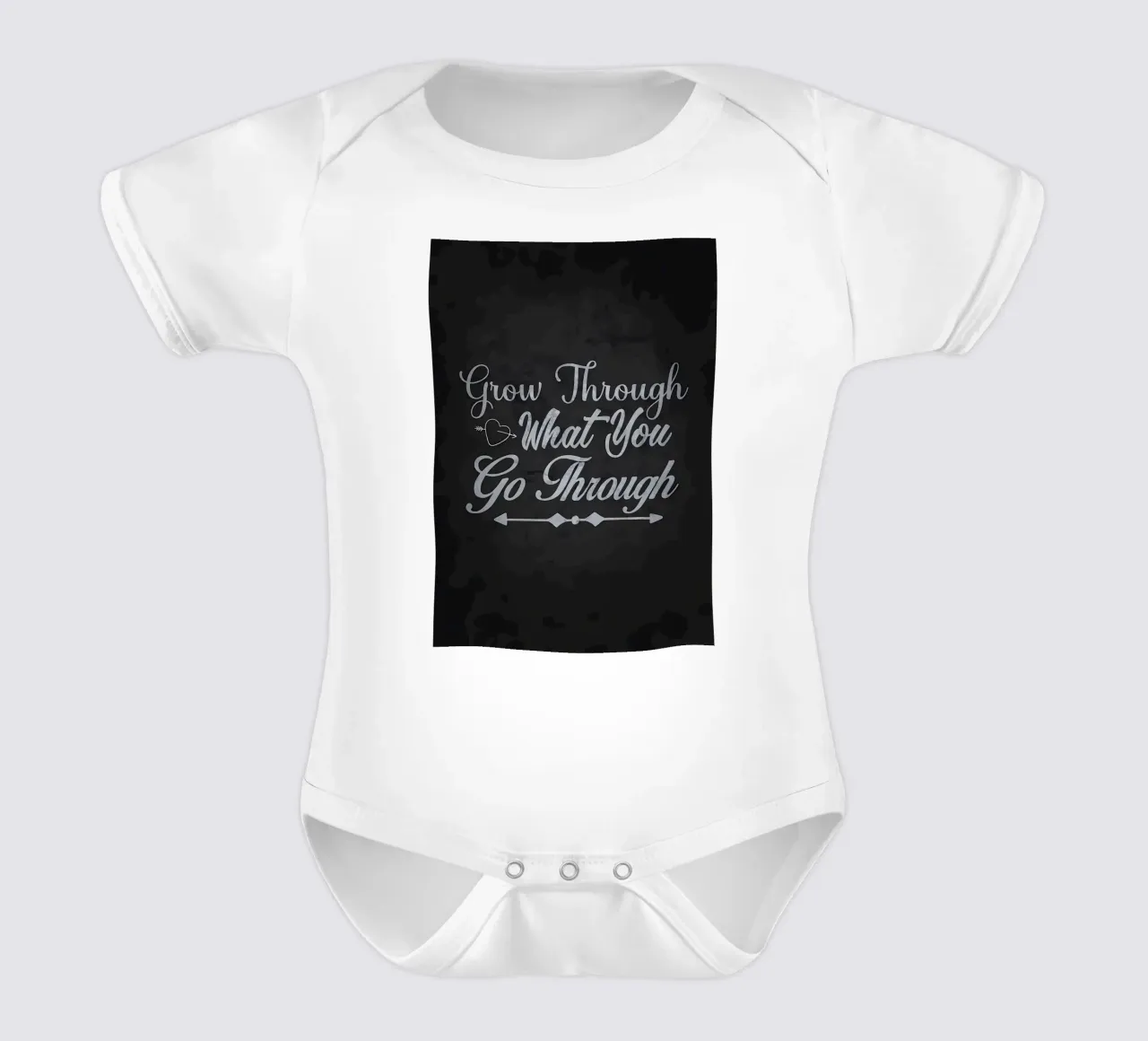 Wachsen Sie durch das, was Sie tun Kurzarm Babybody von Delaplane