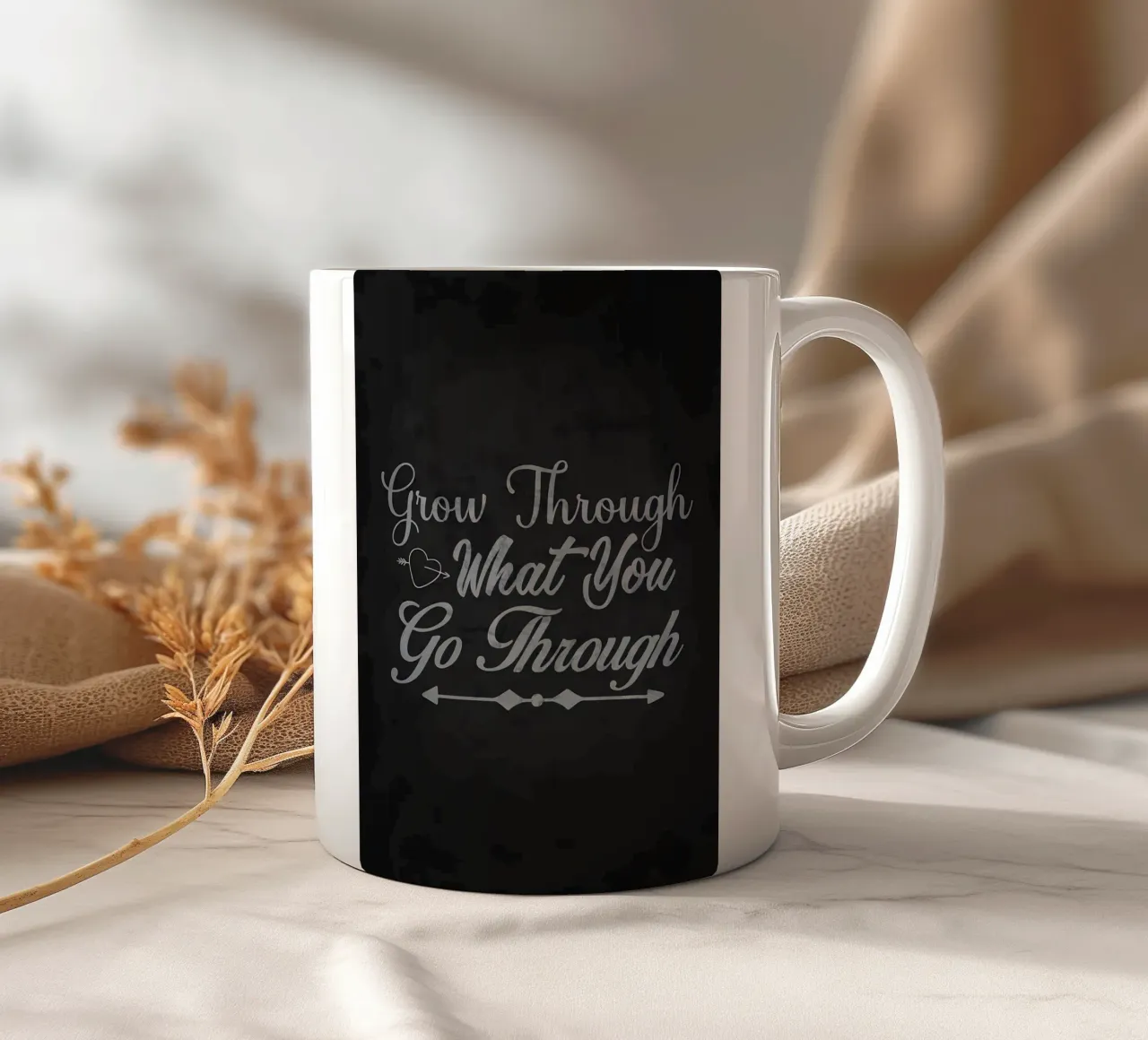 Grandir grâce à ce que l'on fait mug en céramique de Delaplane