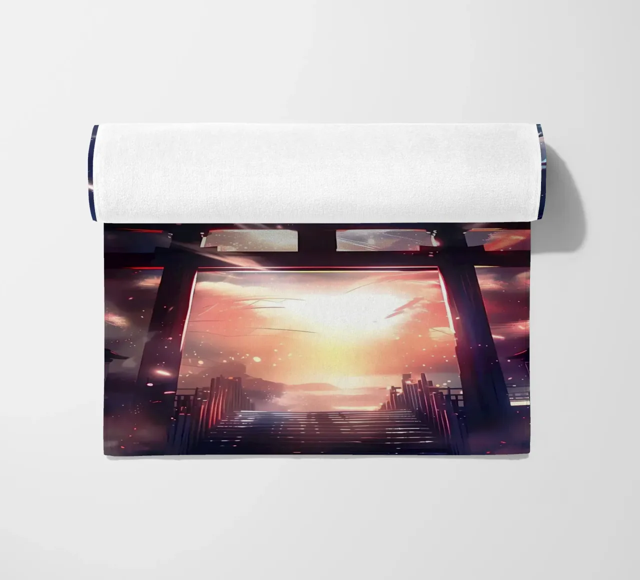 Mythischer Torii-Tor-Drache Strandtuch von Ginnery