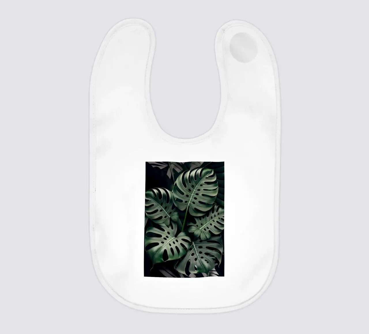 Monstera in Olive Babylätzchen von Mikesell