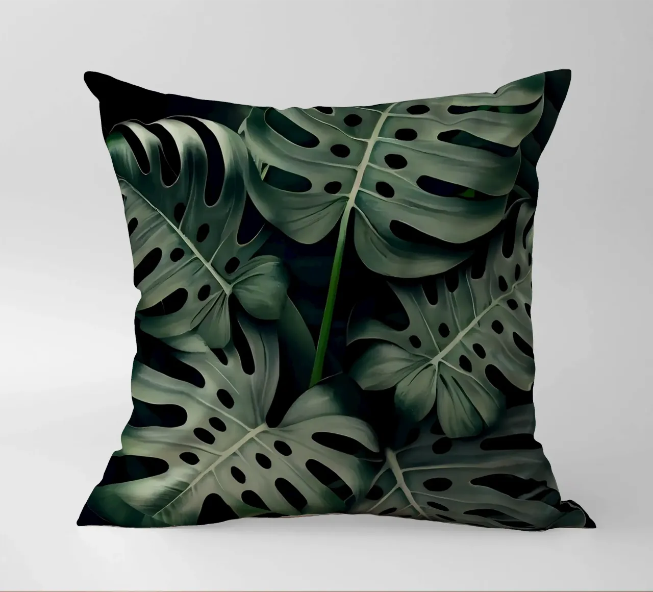 Monstera in Olive cuscino da Mikesell