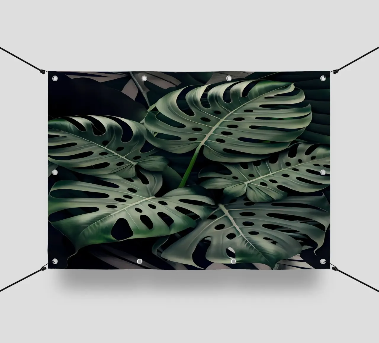 Monstera in Olive PVC Plane von Mikesell