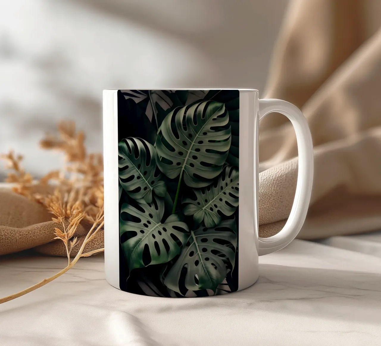 Monstera in Olive tazza in ceramica da Mikesell