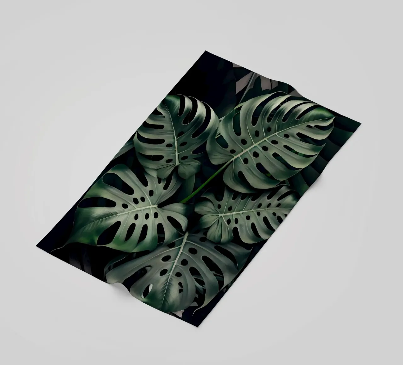 Monstera in Olive beach towel by Mikesell
