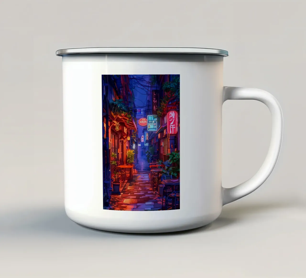 Accogliente via delle Anime tazza in smalto da Ginnery