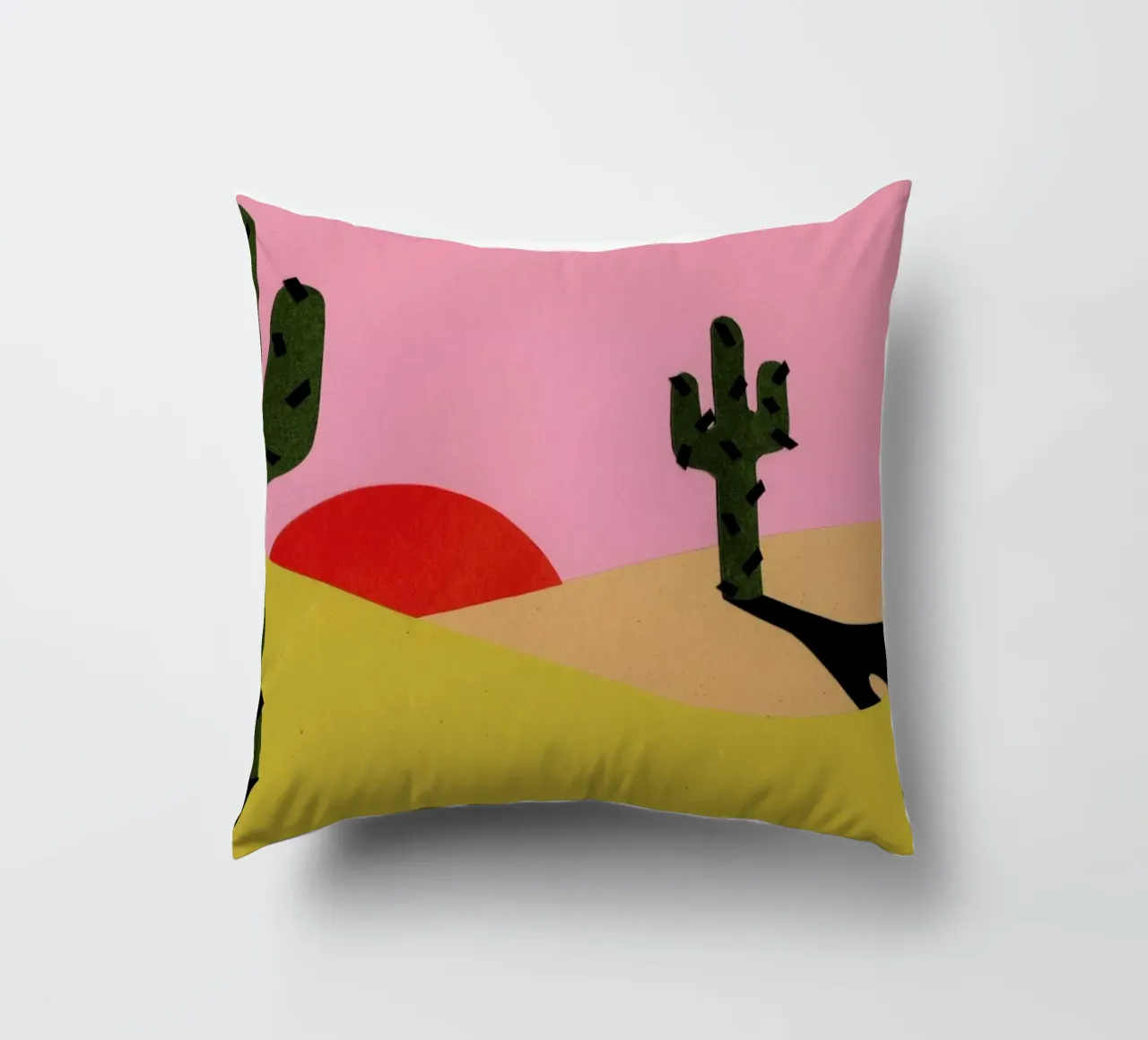 Two Cacti In The Desert Sun cuscino da Rosi Feist