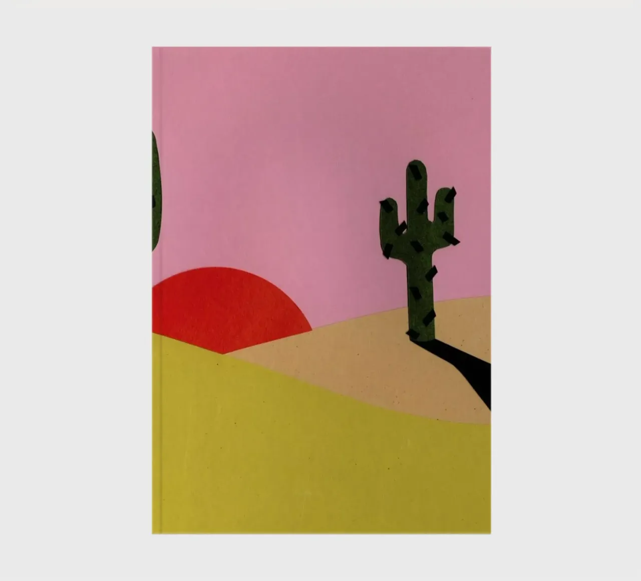 Two Cacti In The Desert Sun notebook by Rosi Feist