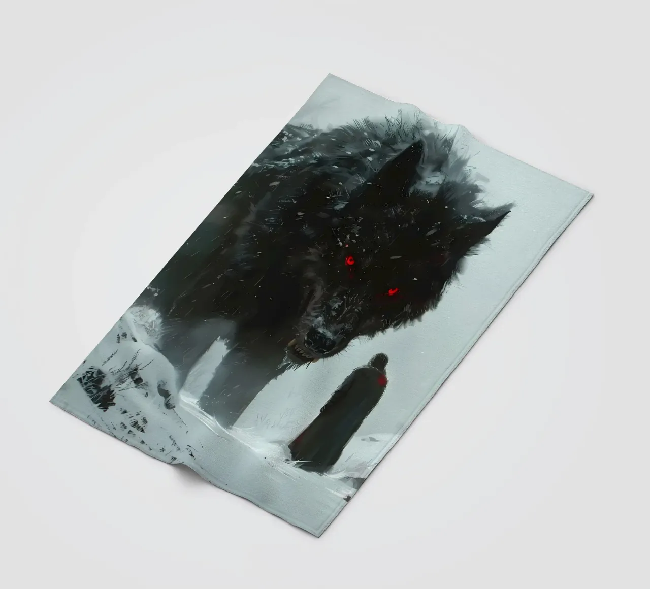 Lupo vichingo Fenrir coperta in pile da Ginnery