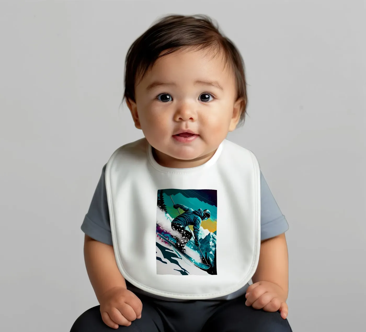 Ski Vintage Skiing bavaglino da Mikesell