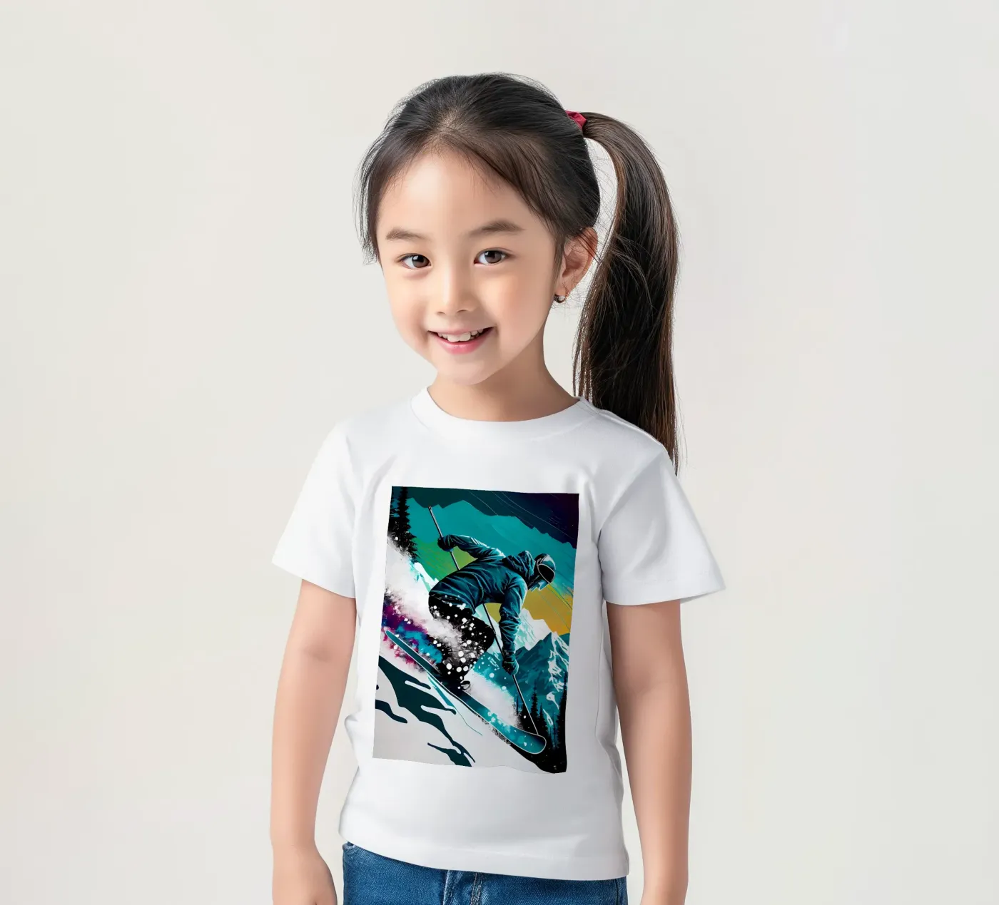 Sci d'epoca t-shirt bambini da Mikesell