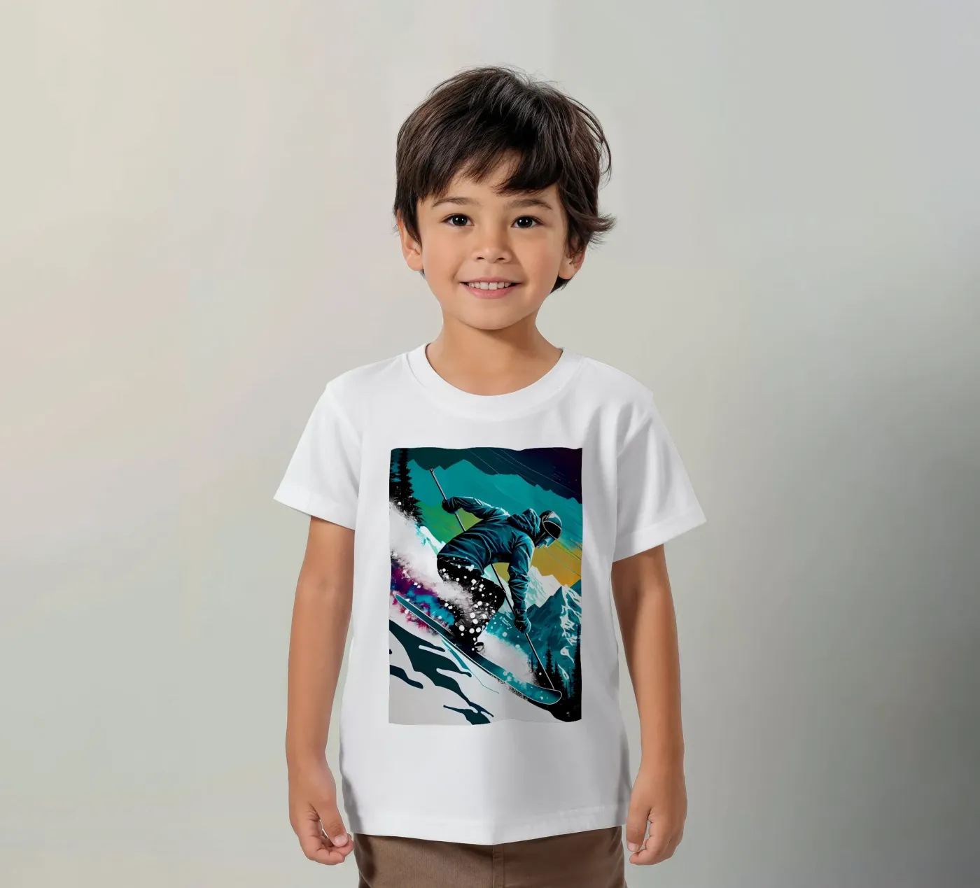 Sci d'epoca t-shirt bambini da Mikesell