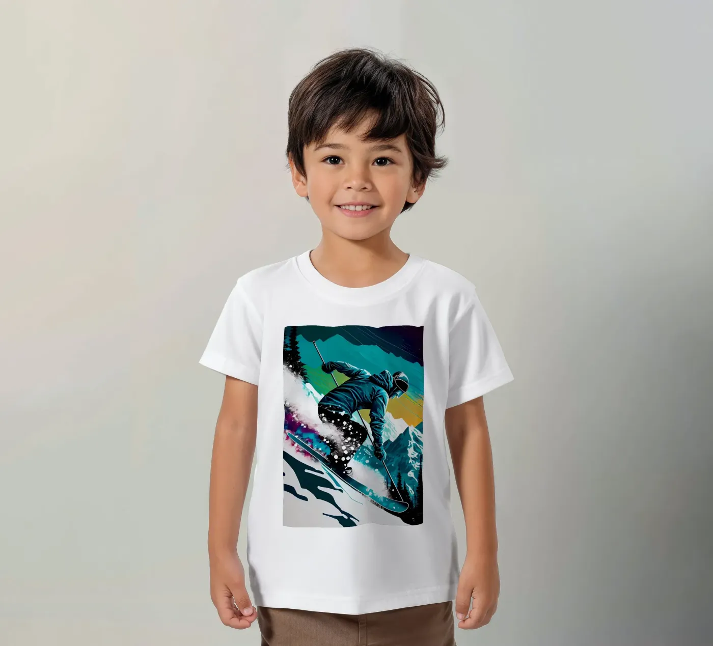 Sci d'epoca t-shirt bambini da Mikesell