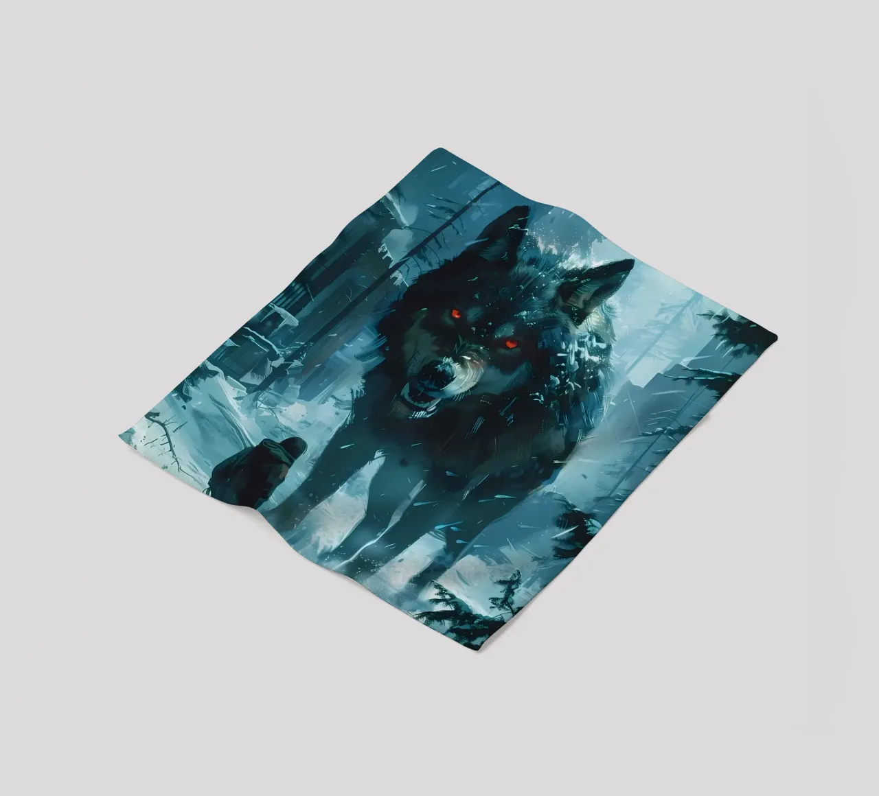 Lupo vichingo Fenrir coperta in pile da Ginnery