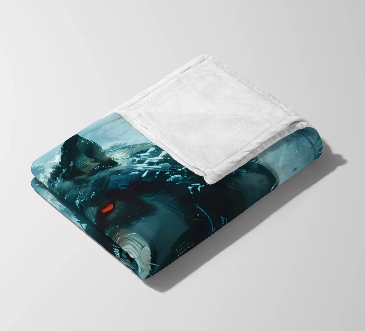Lupo vichingo Fenrir coperta in pile da Ginnery
