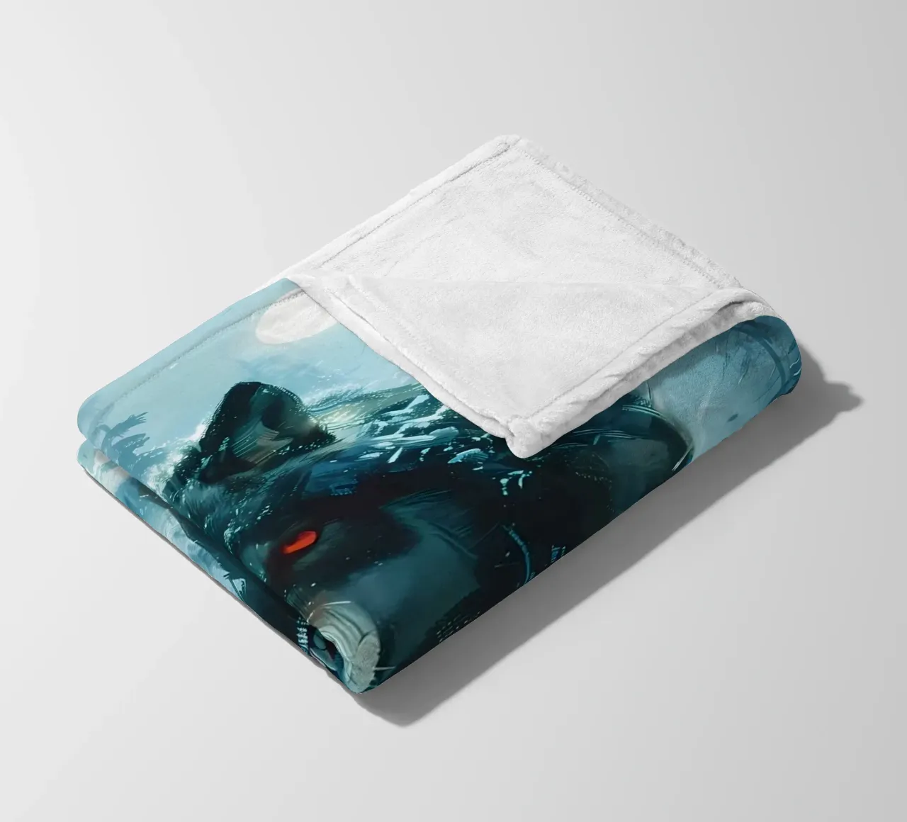 Lupo vichingo Fenrir coperta in pile da Ginnery