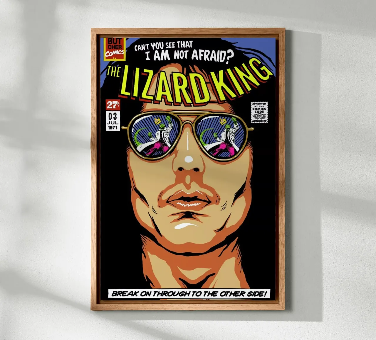 The Lizard King tela con Cornice a cassetta da Butcher Billy