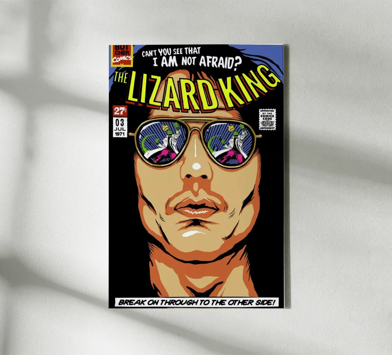 The Lizard King tela con Cornice a cassetta da Butcher Billy