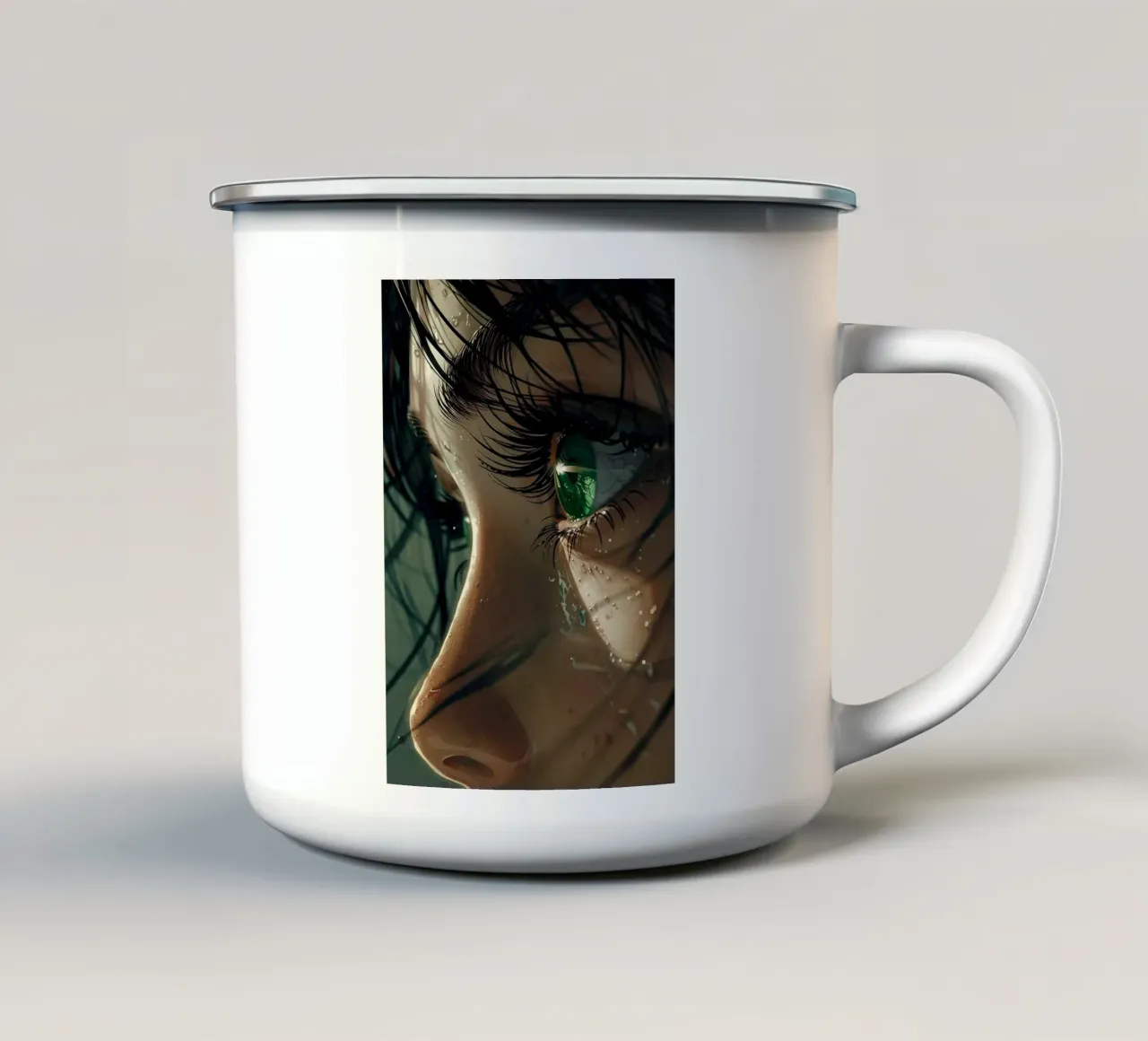Ragazza Anime 90 S tazza in smalto da Ginnery