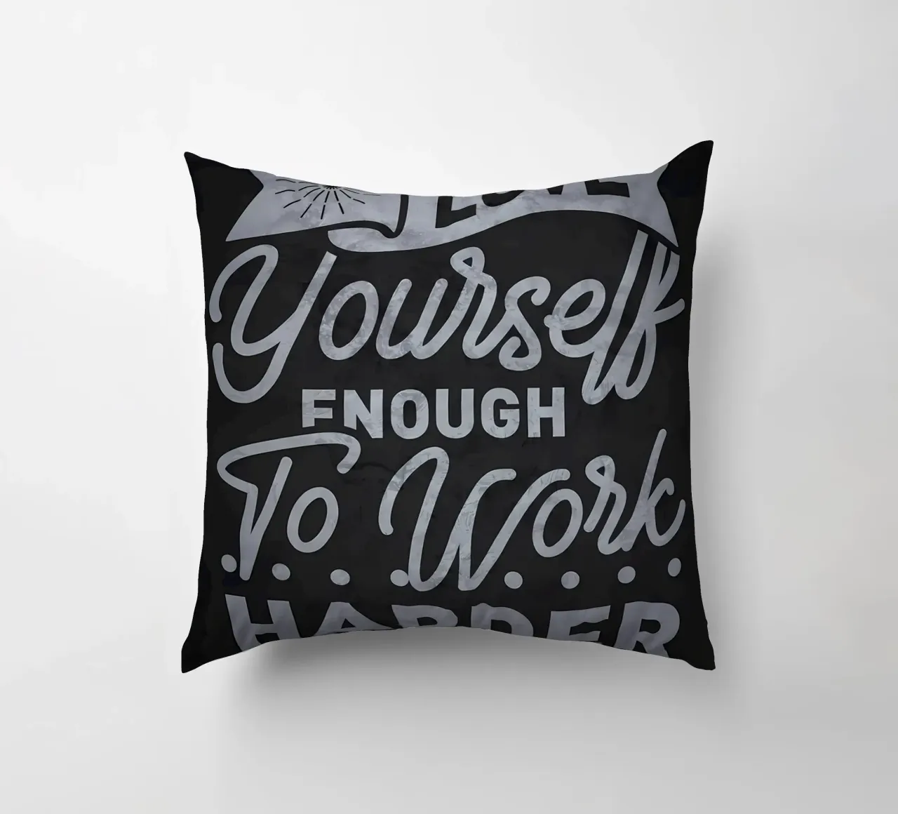 Love Yourself Work Harder decorative cushion by Delaplane