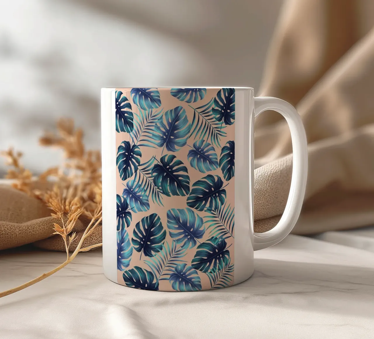 Composizione tropicale X tazza in ceramica da Ginnery