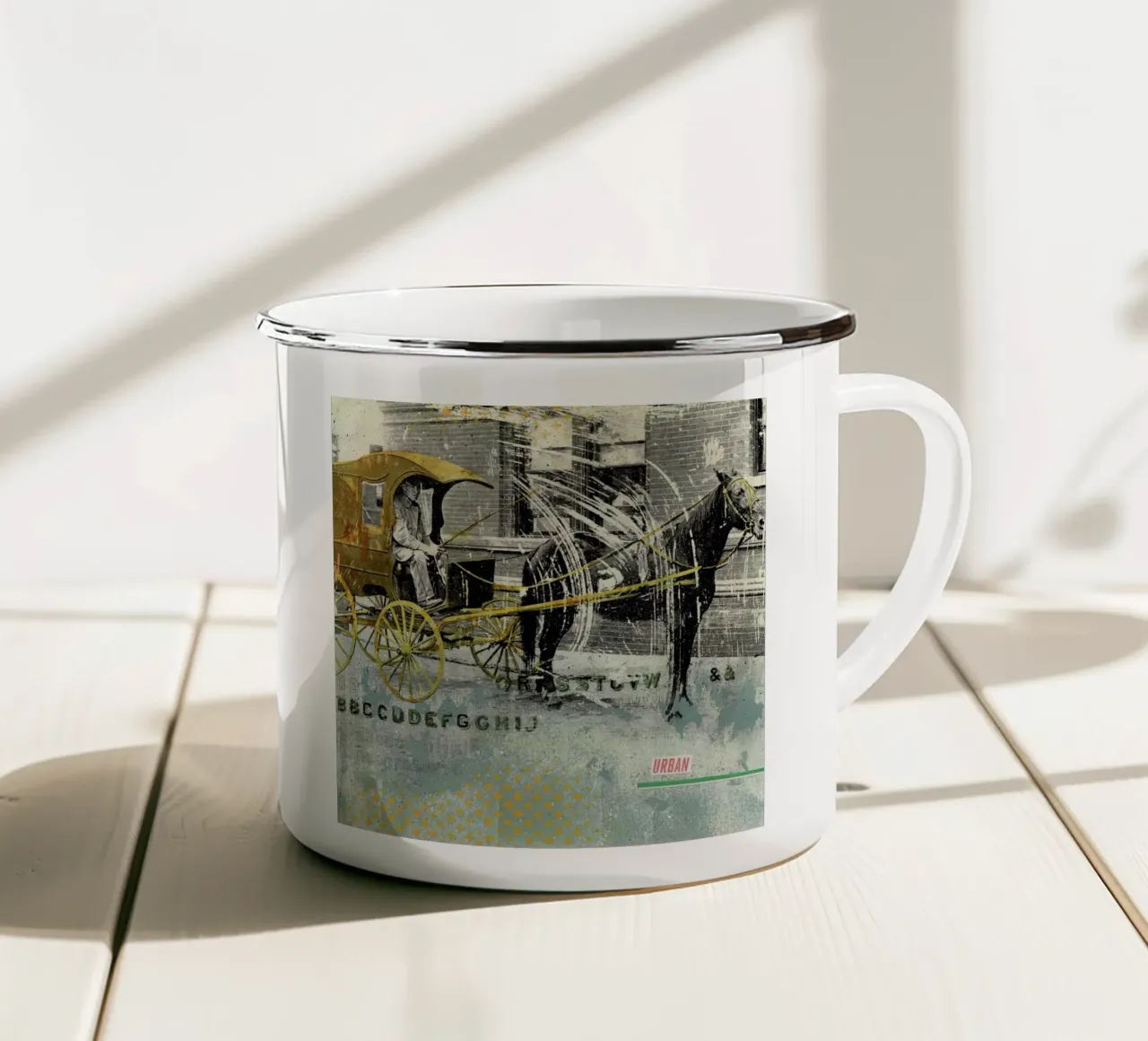 Urban enamel mug by Tameo