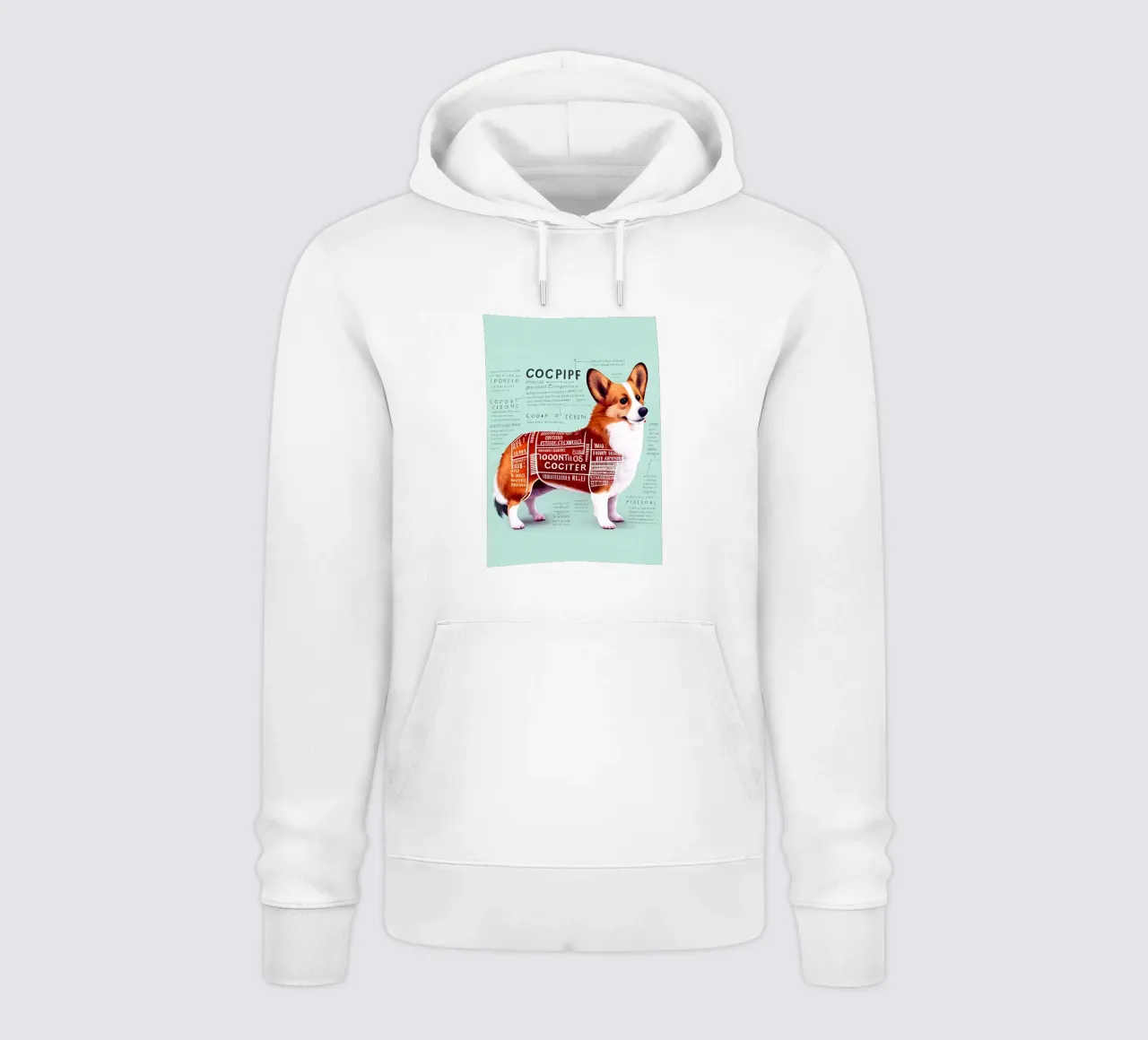 Anatomia di un Welsh Corgi felpa con cappuccio da Mikesell