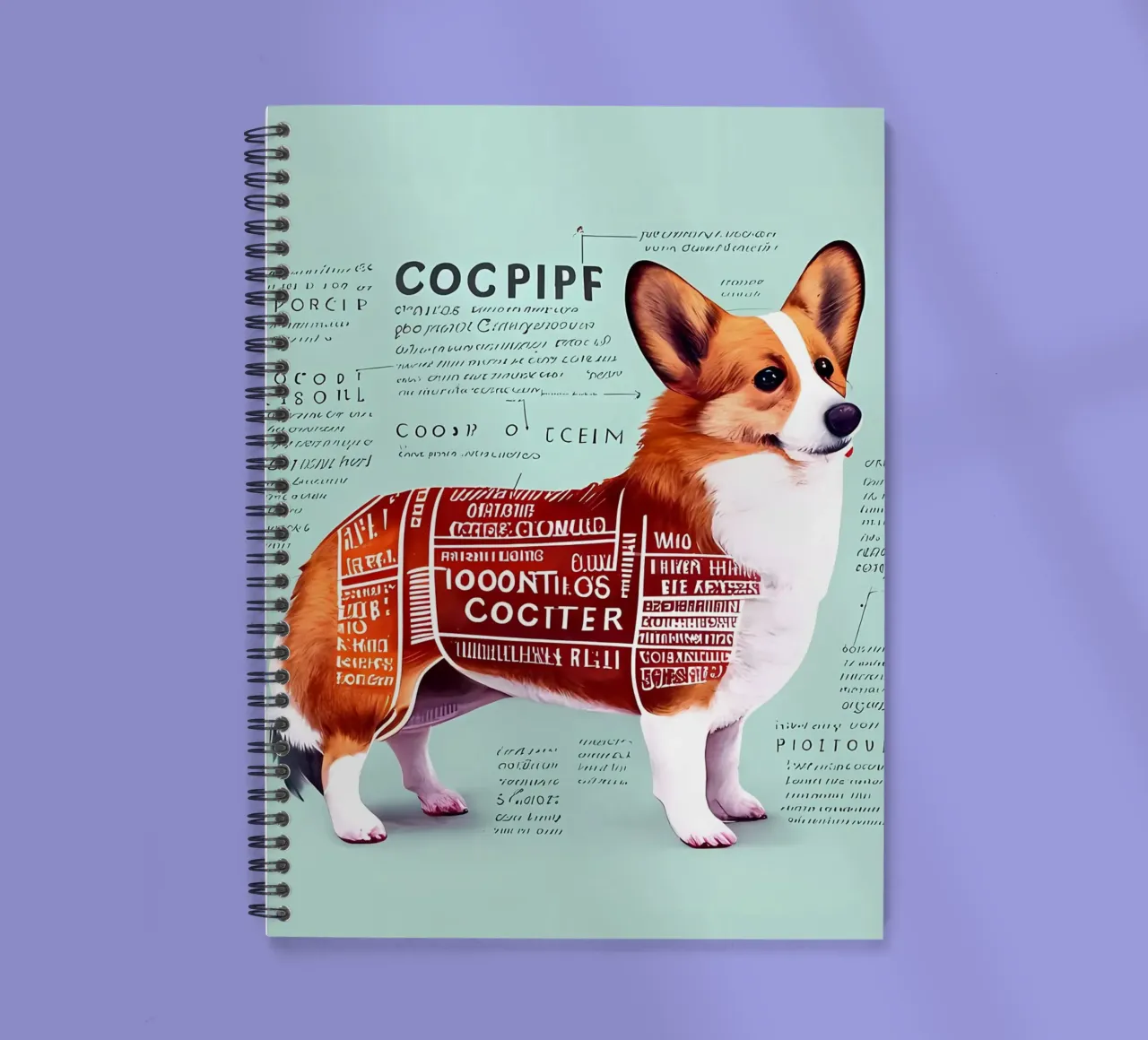 Anatomia di un Welsh Corgi diario ad anelli da Mikesell