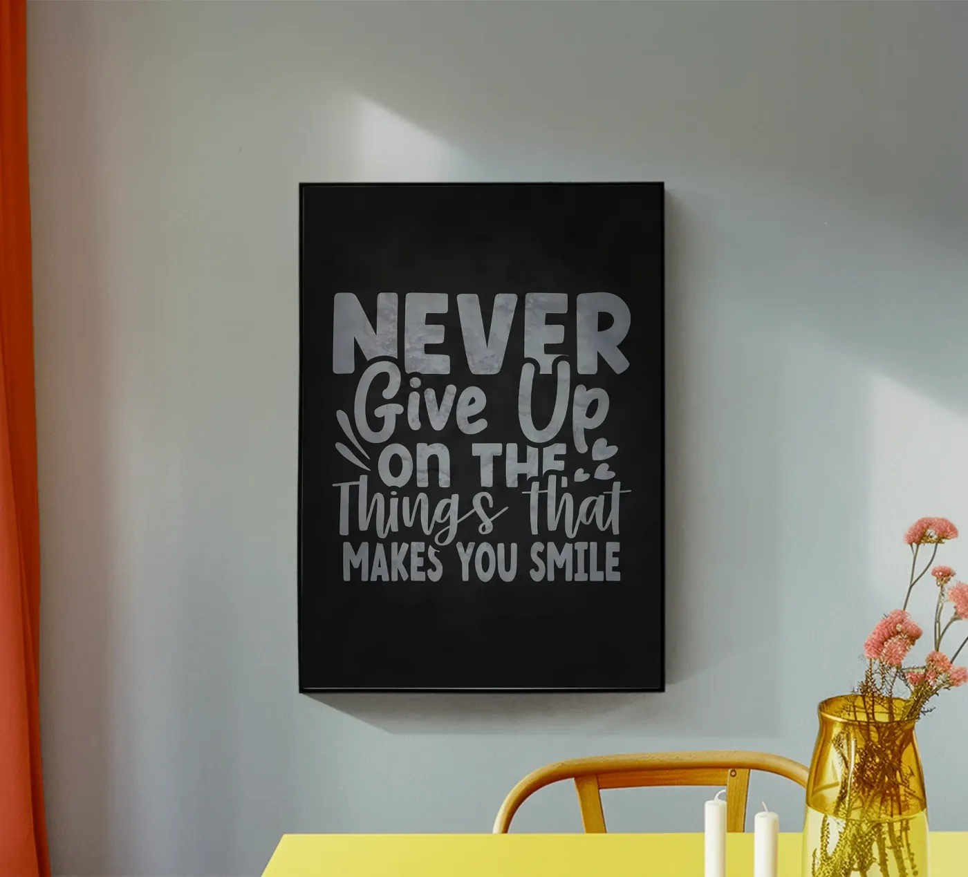 Never Give Up acrylic glass by Delaplane