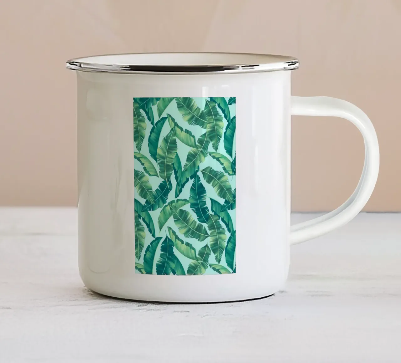 Composizione tropicale VIII tazza in smalto da Ginnery