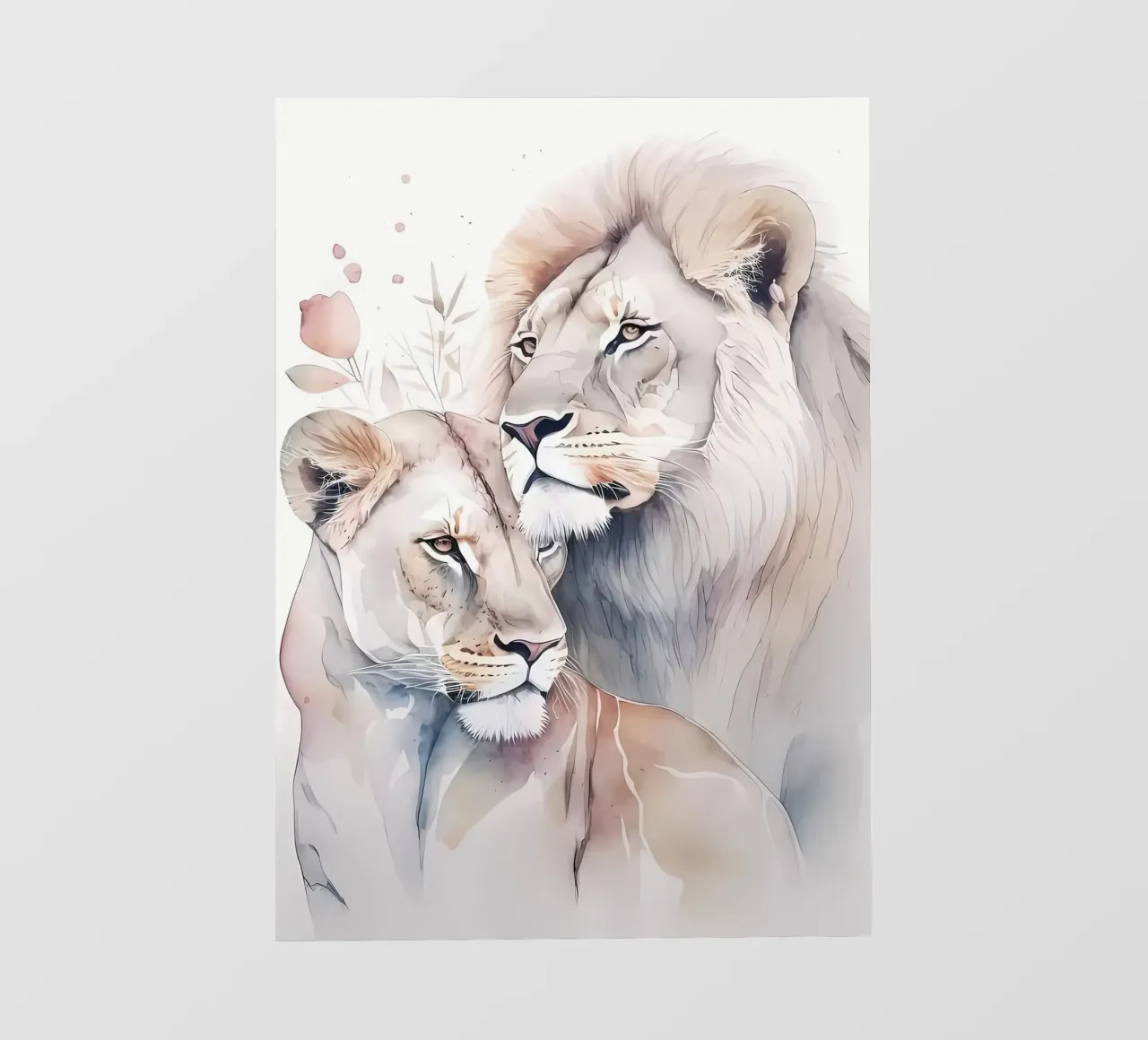 Leeuwen Liefde fotobehang van Mikesell