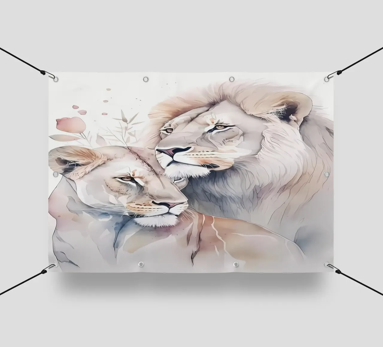 Leeuwen Liefde pvc-zeil van Mikesell