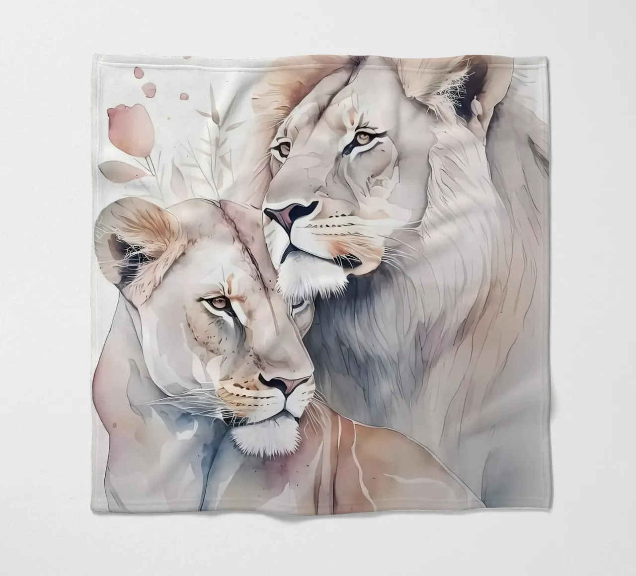 Leeuwen Liefde fleecedeken van Mikesell