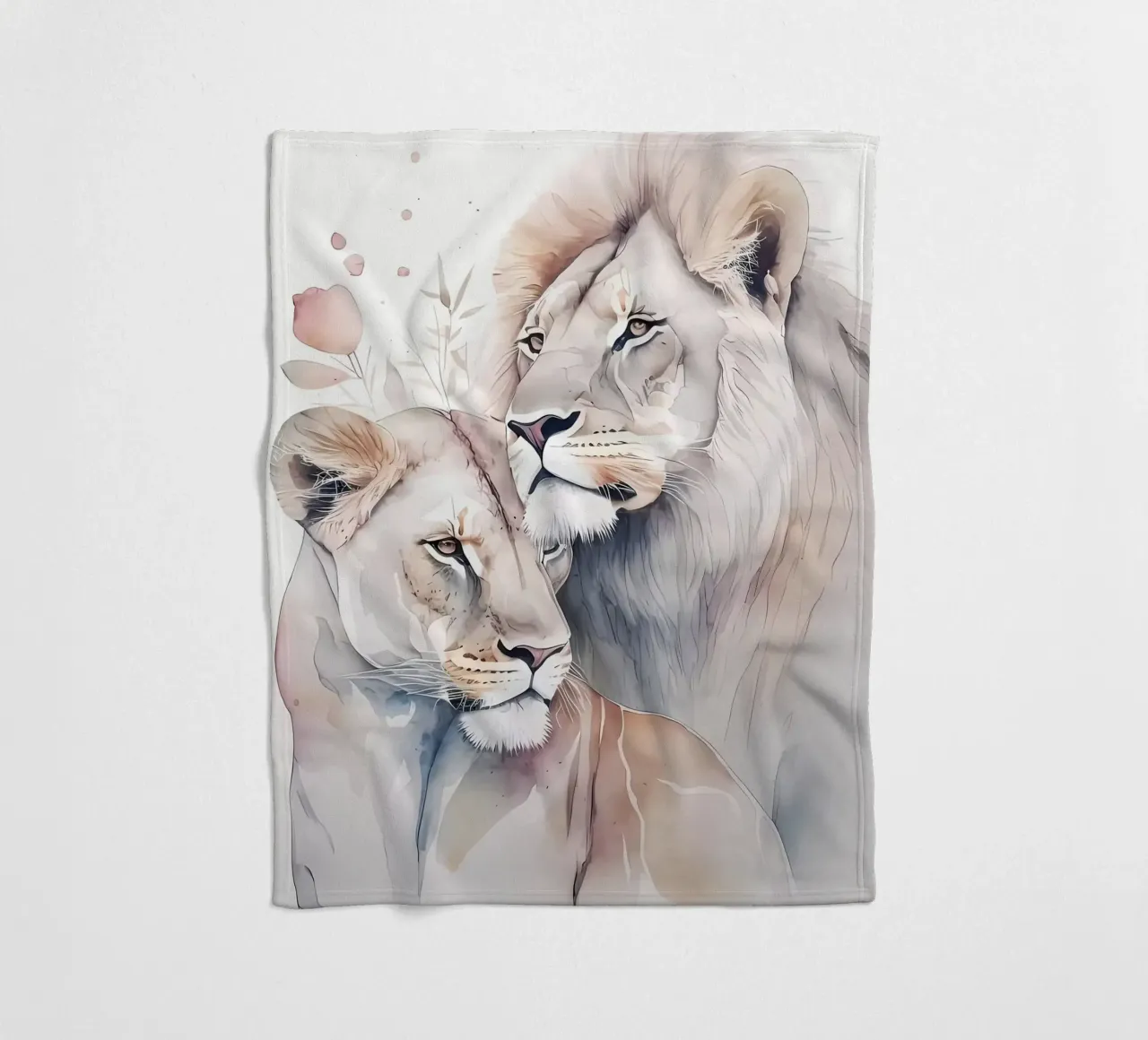 Leeuwen Liefde fleecedeken van Mikesell